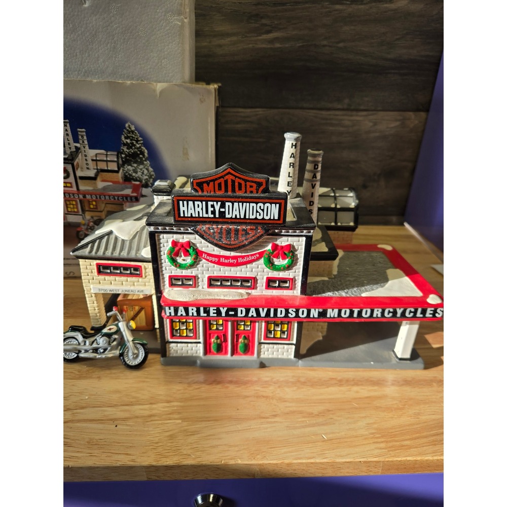 Department 56 Snow Village Harley-Davidson Manufacturing 58948 Christmas Village